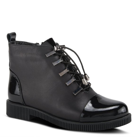 SPRING STEP JULIEN BOOTS BLACK PATENT - Picture 1 of 10